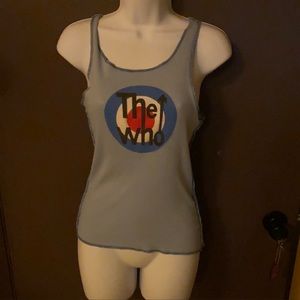 Vintage 90s The Who Tank Top Stretchy fits small-large bust